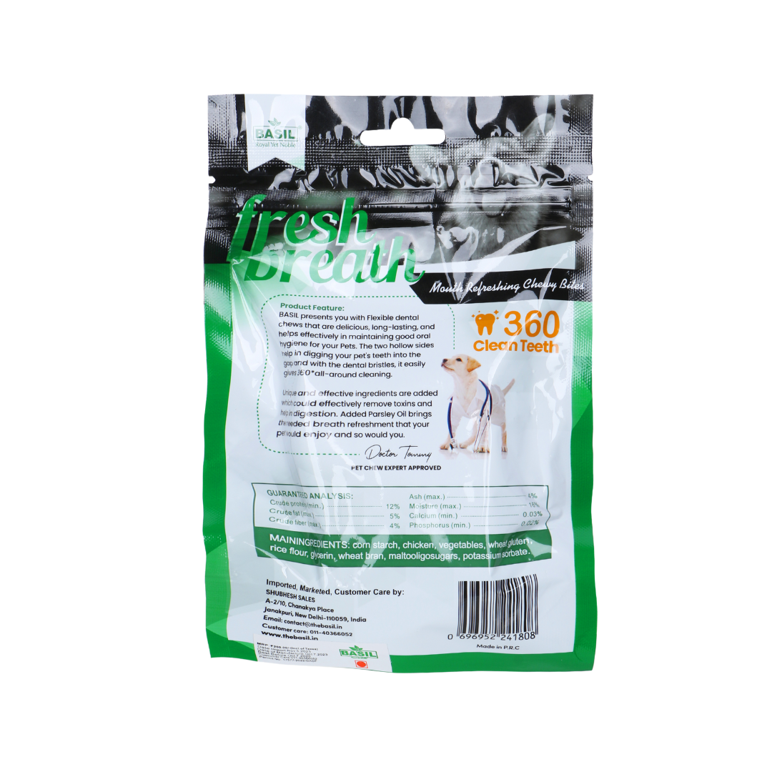 Basil : Fresh Breath 360 Mouth Refreshing Chewy Bites Pack of 6