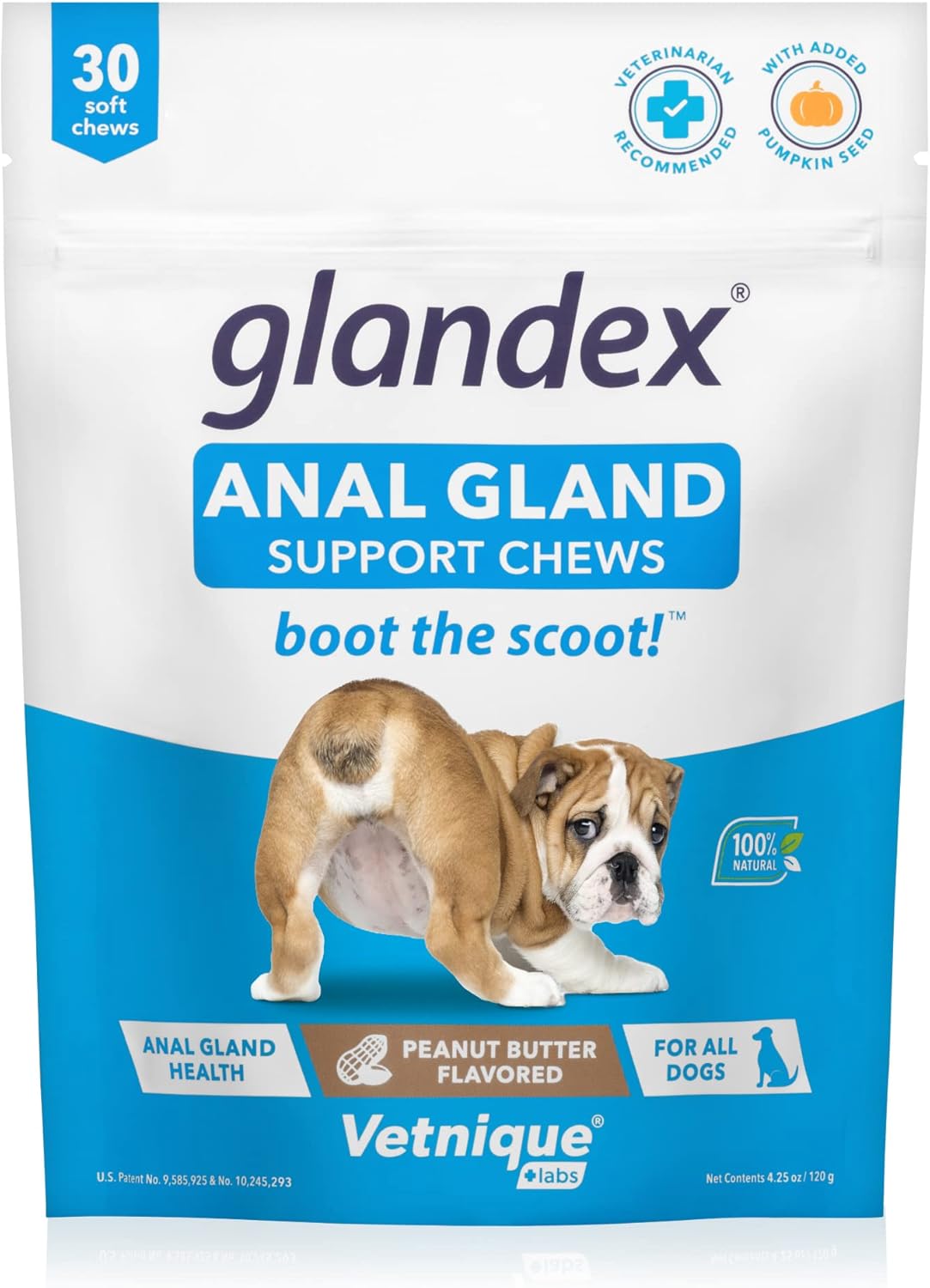 Glandex : Anal Gland Support Chews – Peanut Butter Flavor for Dogs