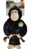 Fofos Wildlife Plush Gorilla Dog Toy