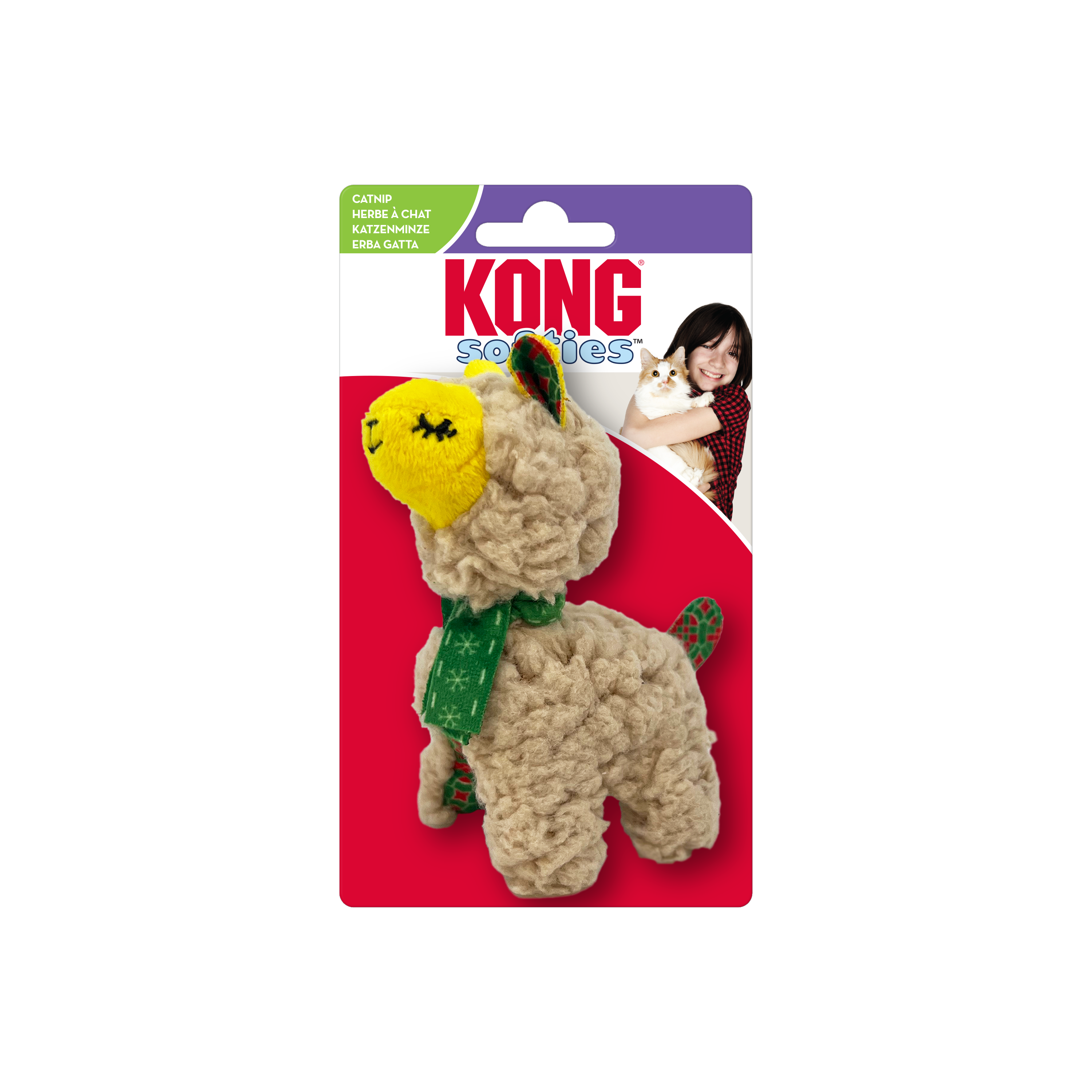 Kong Holiday Softies Scrattles Llama Cat Toy
