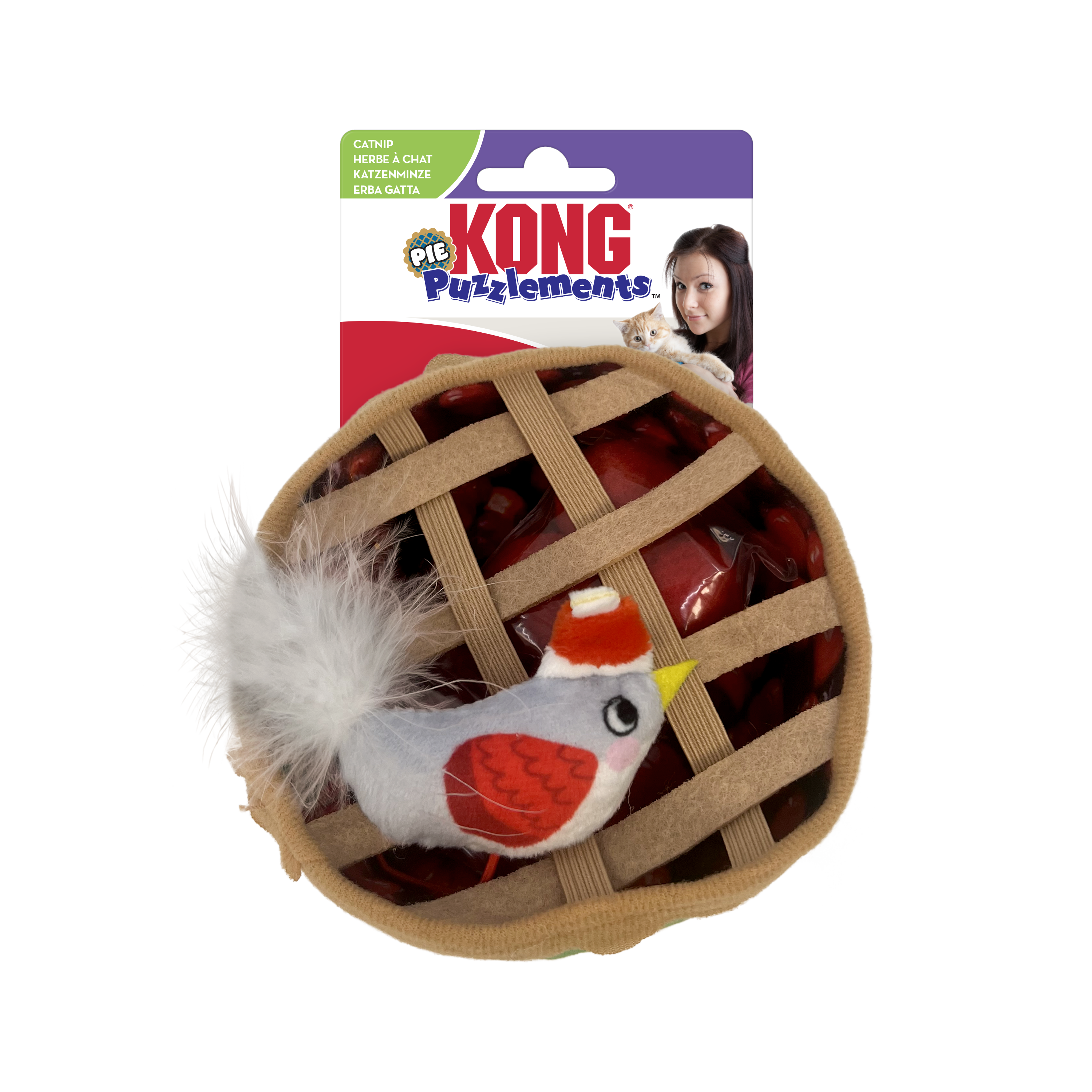 Kong Holiday Puzzlements Pie Cat Toy