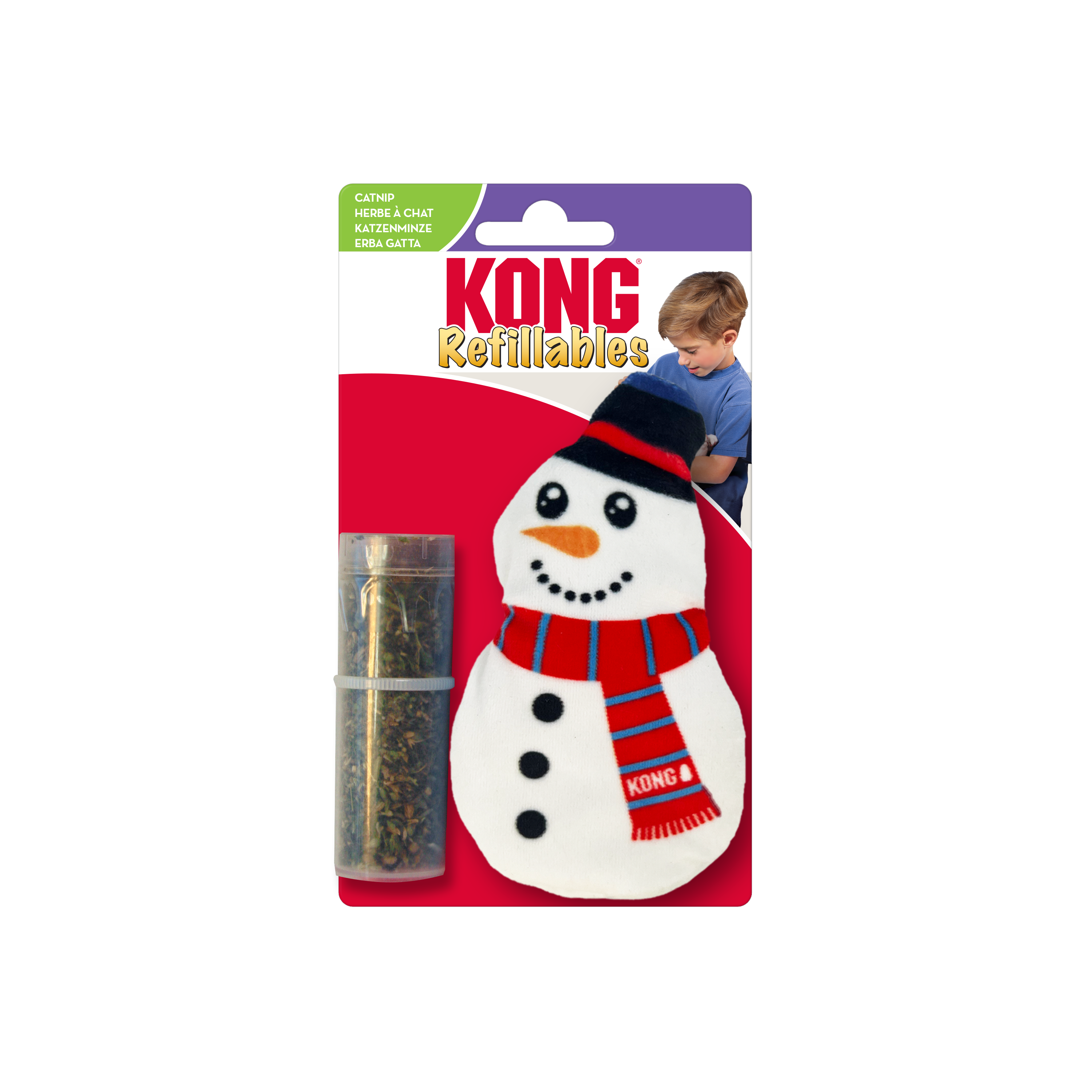 Kong Holiday Refillables Snowman Cat Toy