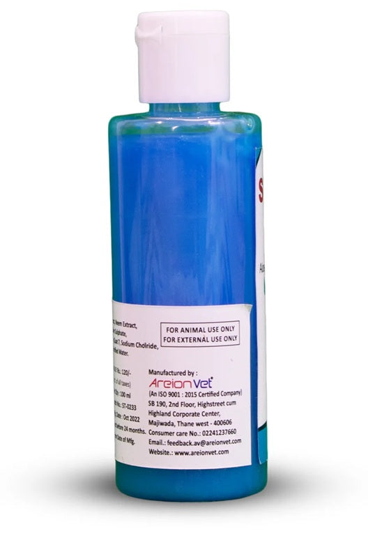 Areion Vet Silk Touch Herbal Pet Shampoo - Fortified With Aloe, Neem & Tulsi