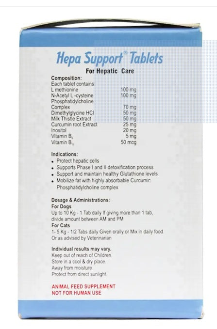 Vetina Hepa Support For Hepatic Care Tablets For Dogs & Cats