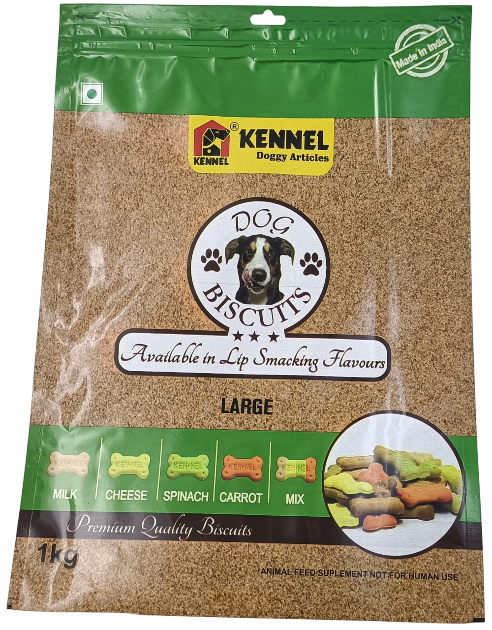 Kennel : Mix Vegetarian Flavour Premium Dog Biscuits for Large Breeds