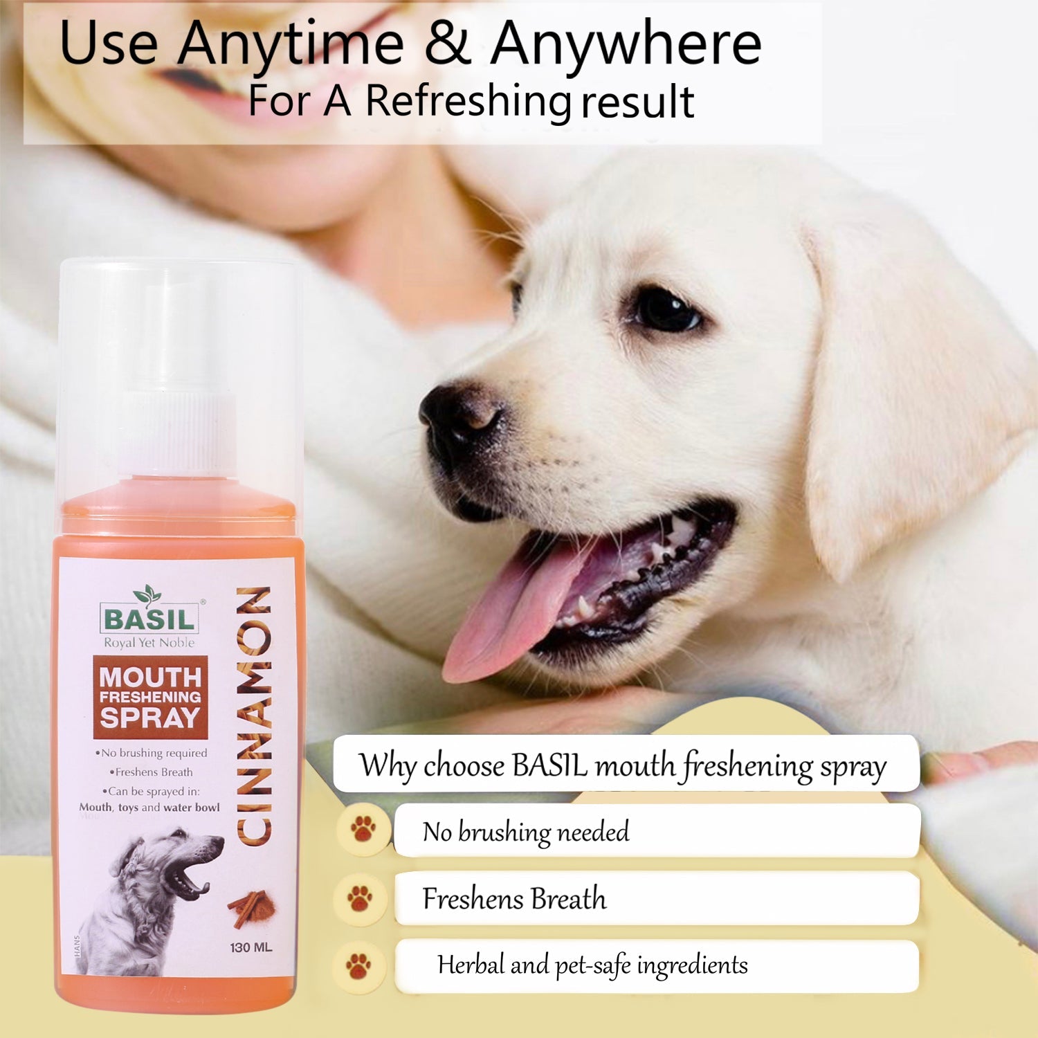 Basil: Mouth Freshening Spray - Cinnamon
