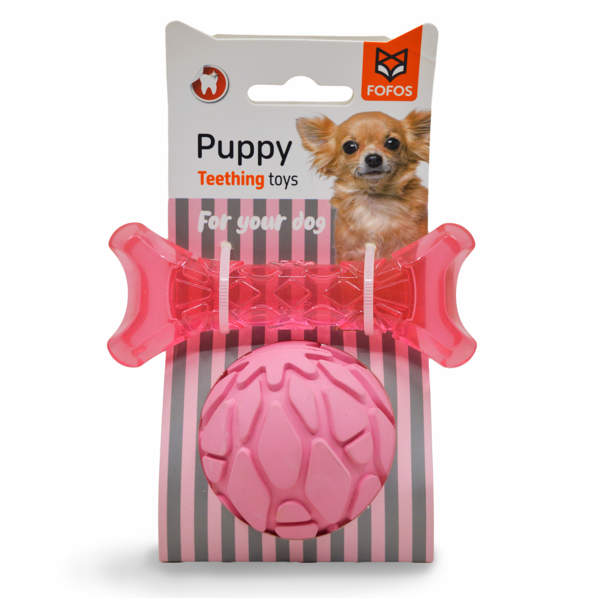 Fofos Milk Bone & Ball Puppy Teething Dog Toy Set