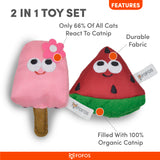 Fofos Watermelon With Popsicle Summer Cat Toy