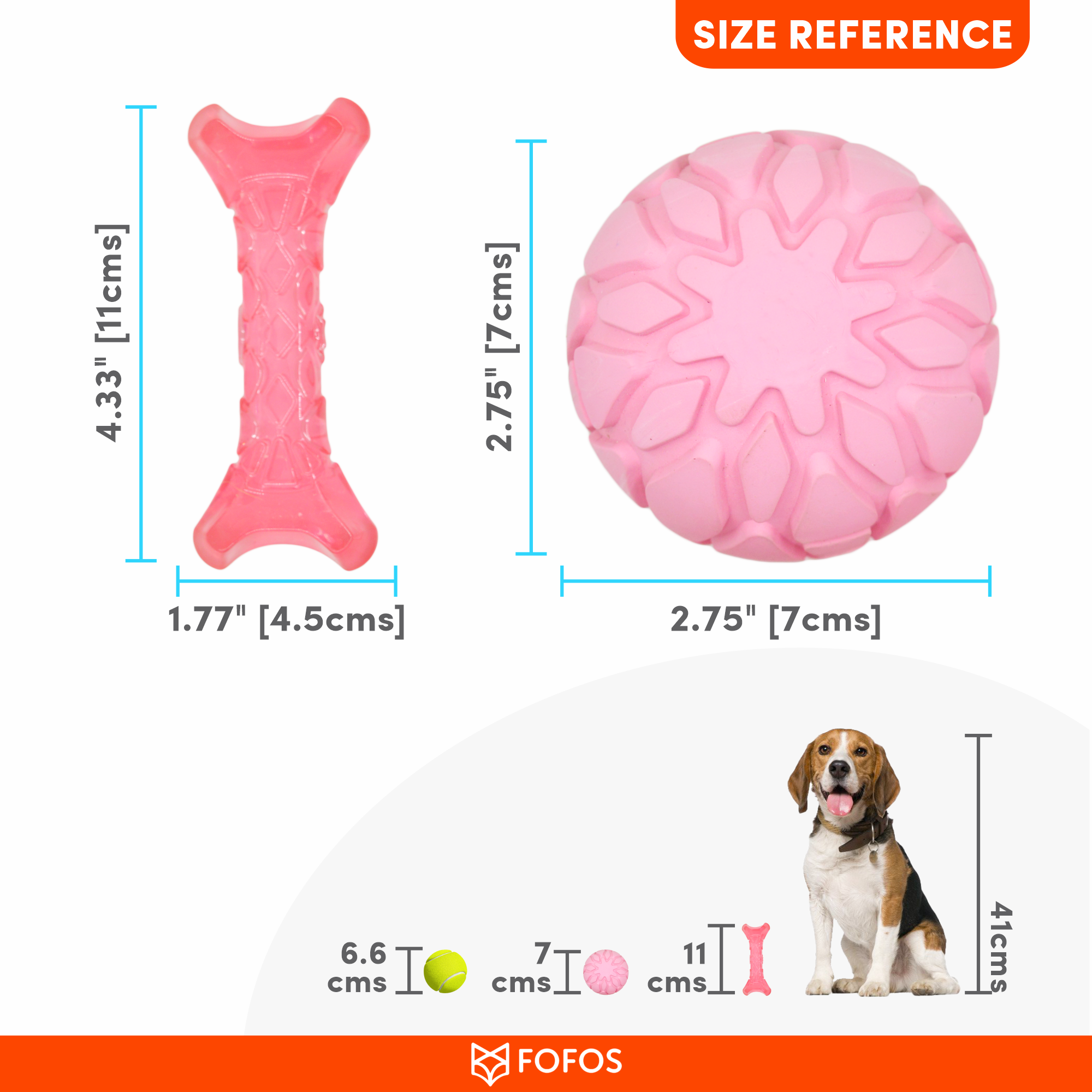 Fofos Milk Bone & Ball Puppy Teething Dog Toy Set