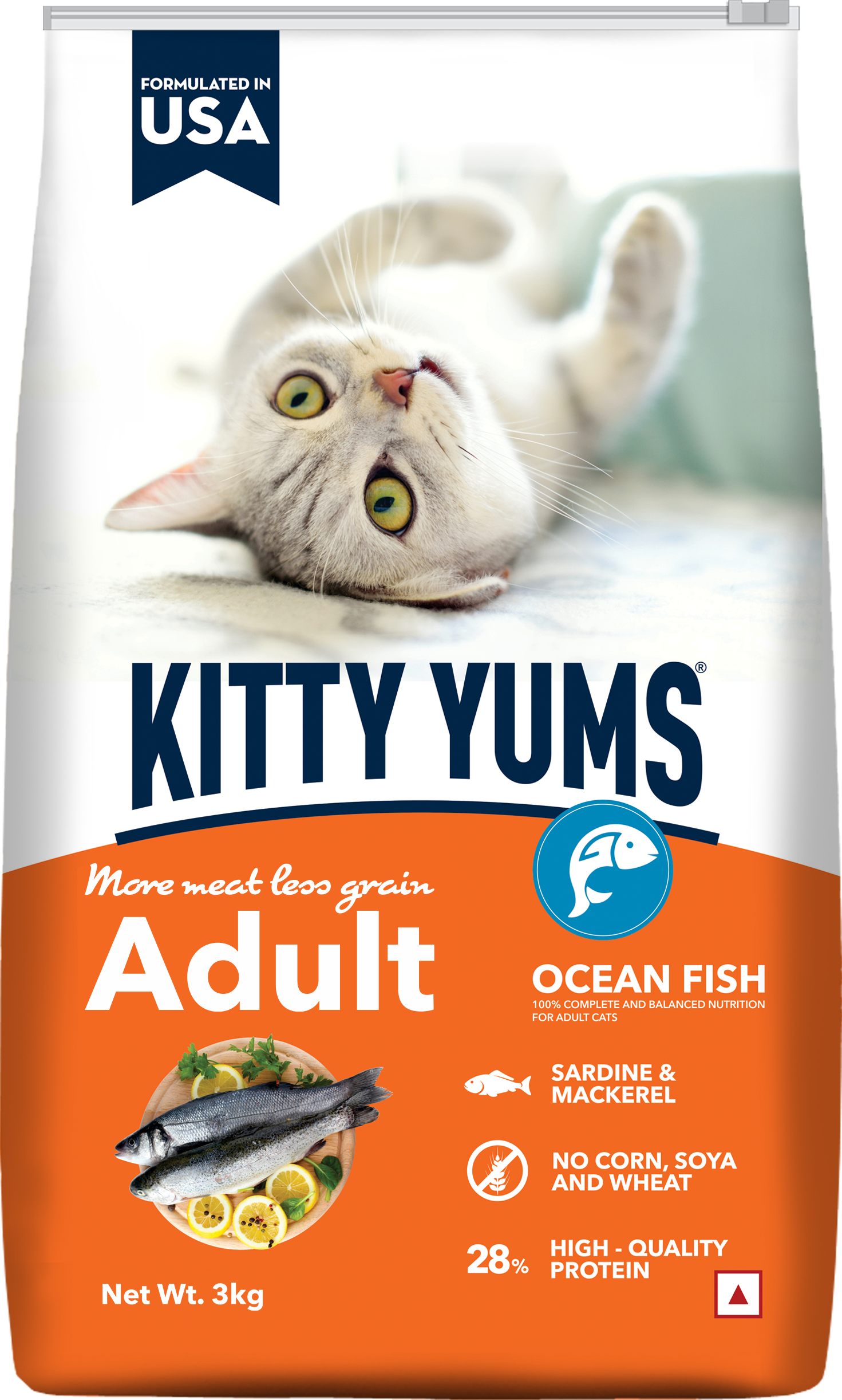 Kitty Yums Ocean Fish Adult Cat Dry Food