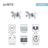 M- Pets Diapers For Male Dog Large