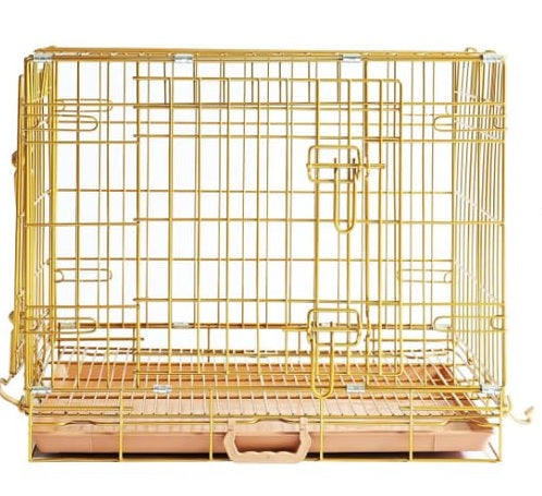 Smarty Pet Premium Metallic Folding Design Dog Crate (Color May Vary)