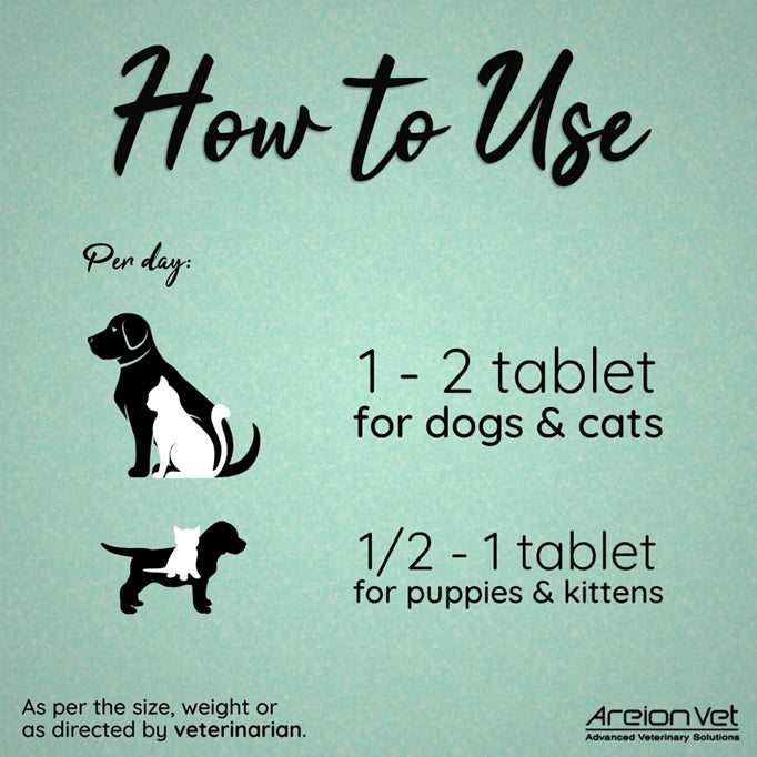 Areion Vet - Nutri Top Tablets - Multivitamin & Mineral Supplement for Pets