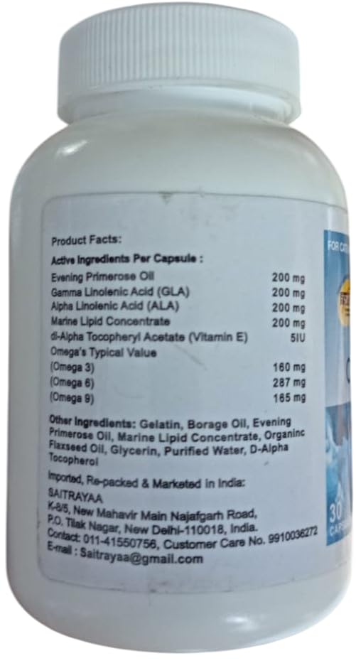 Omega-Forte : Double Strength – Omega 3, 6, 9 Capsules for Dogs & Cats