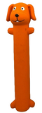 EE Toys Latex Squeaky Loofas Soft Chew Orange Dog Toy