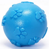Kennel Rubber Paw Print Ball Dog Toy - Blue