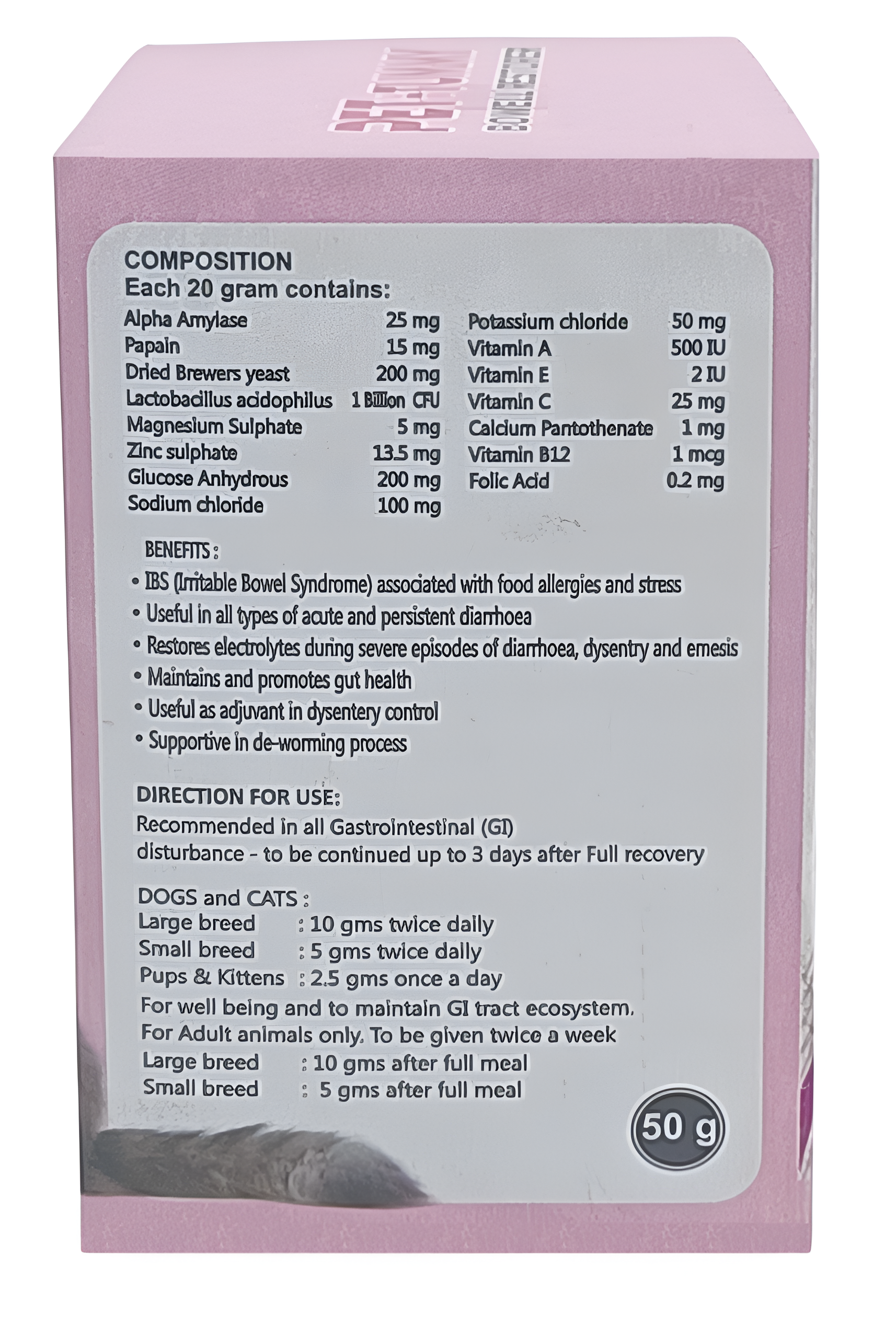 Alpicvet Pet+ Tummy Bowell Restore Supplement