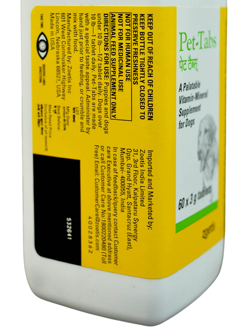 Zoetis : Pet-Tabs Vitamin Mineral Tablets for Dogs