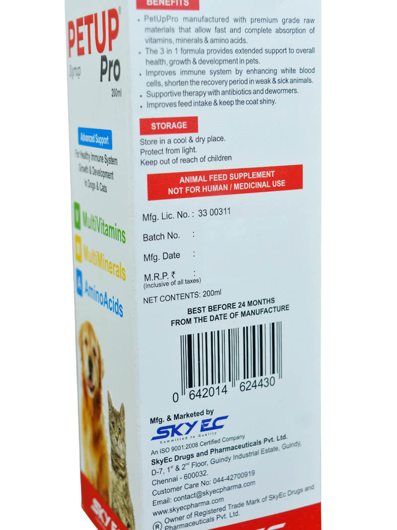 Skyec Petup Pro Syrup – Advanced Immune & Growth Support