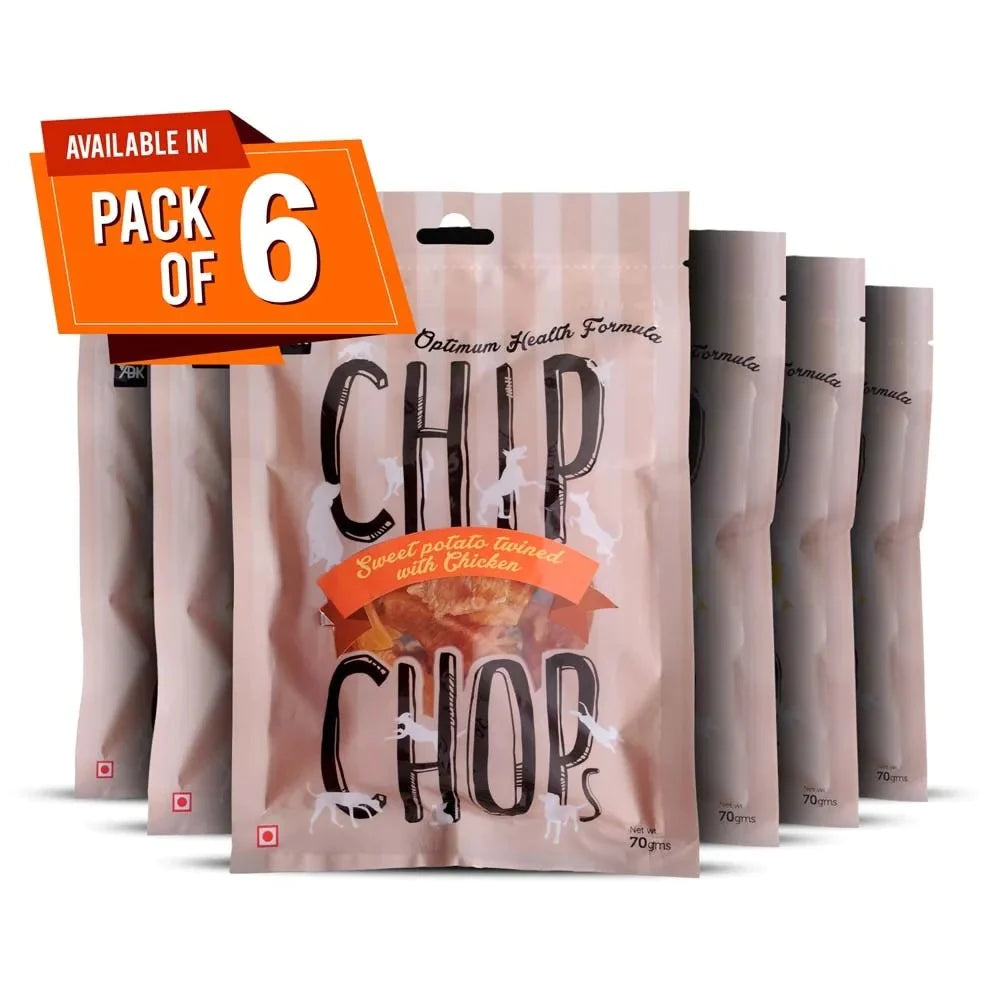 Chip Chops : Sweet Potato Twined with Chicken Dog Treats
