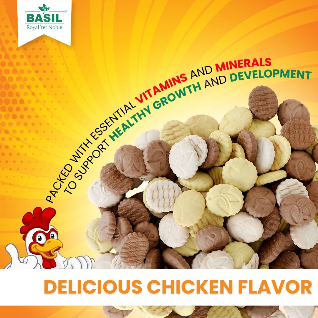 Basil Non-Veg Round Mini Shape Adult Dog Biscuits