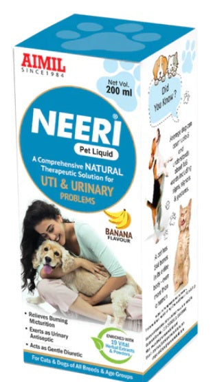 AIMIL Neeri Pet Liquid - Natural UTI & Urinary Health Solution - Banana Flavour