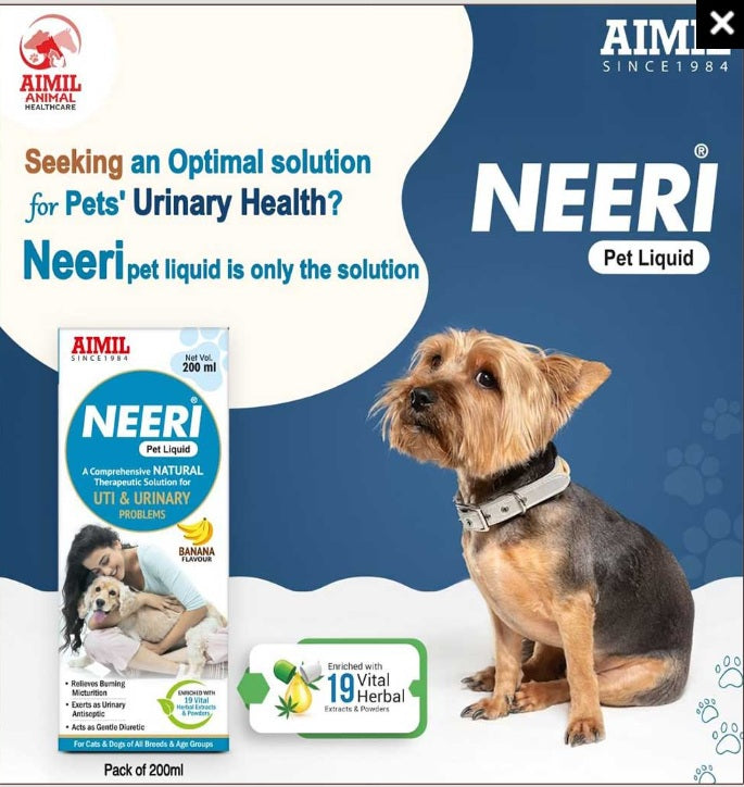 AIMIL Neeri Pet Liquid - Natural UTI & Urinary Health Solution - Banana Flavour