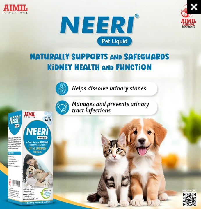 AIMIL Neeri Pet Liquid - Natural UTI & Urinary Health Solution - Banana Flavour