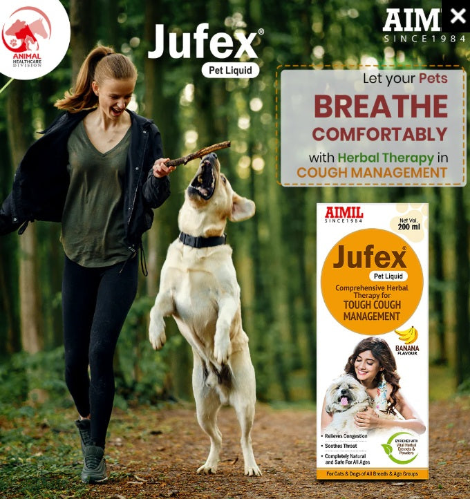 AIMIL Jufex Pet Liquid - Tough Cough Management for Dogs & Cats