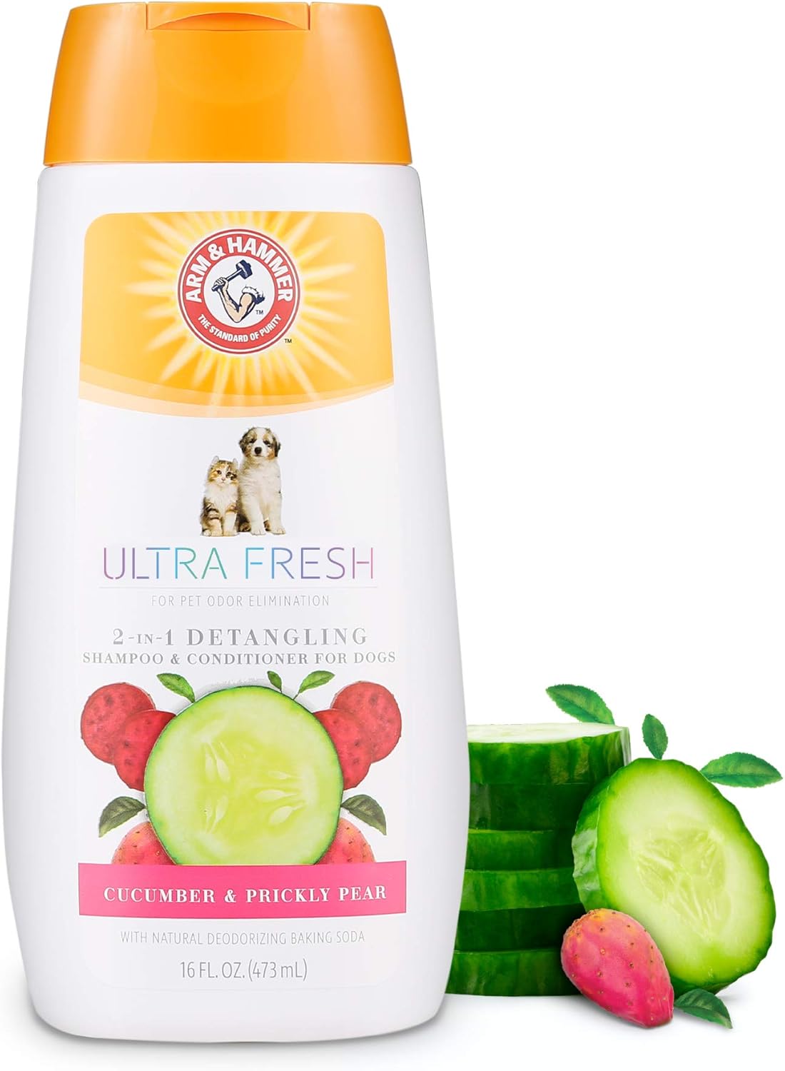 Arm & Hammer Ultra Fresh 2 In 1 Detangling Dog Shampoo & Conditioner -  Cucumber & Prickly Pear