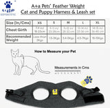 A+a Pets Feather Weight Harness & Leash Set For Cat & Small Dogs