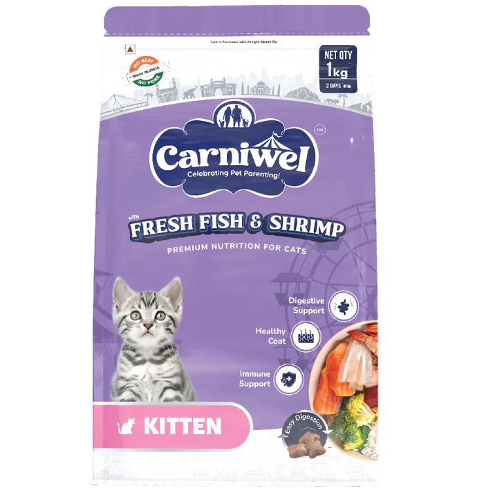 Carniwel Fresh Fish & Shirmp Kitten Dry Food