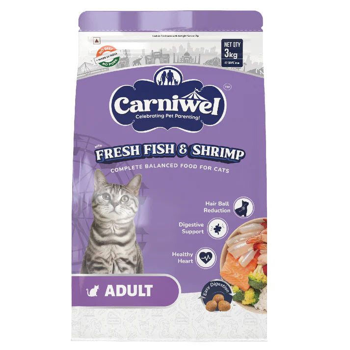 Carniwel Fresh Fish & Shirmp Adult Cat Dry Food