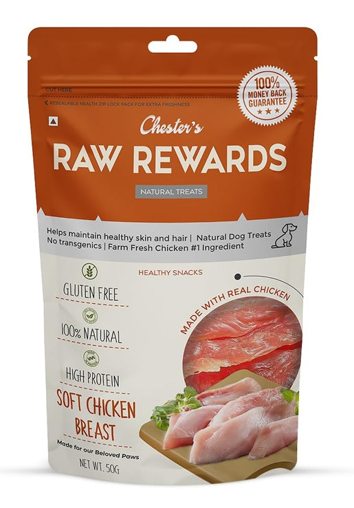 Chester’s : Raw Rewards Soft Chicken Breast Natural Dog Treats
