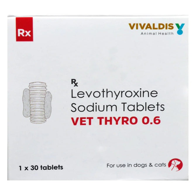 Vivaldis : Vet Thyro 0.6mg Levothyroxine Tablets for Dogs & Cats