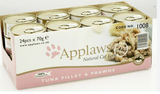 Applaws Tuna Fillet With Prawn Cat Tin Pack Of 24