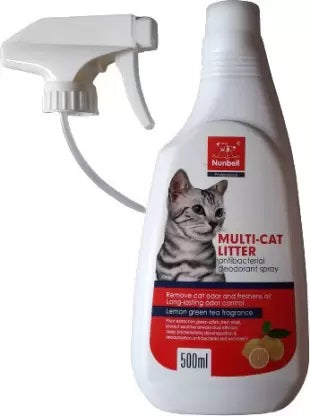 Nunbell Multi-Cat Litter Deodorant Spray – Lemon Green Tea Fragrance