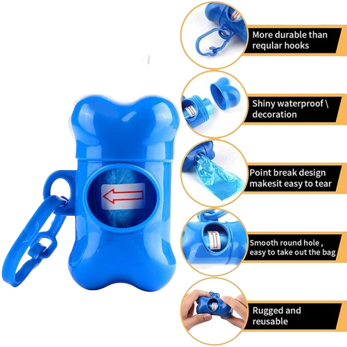 Smarty Pet Waste Bags With Dispenser (Color May Vary)
