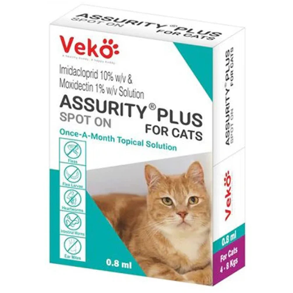 Veko Assurity Plus Spot-On for Cats (4–8 kg)