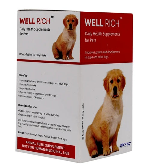 Skyec : Well Rich Daily Health Supplement Tablets for Pets