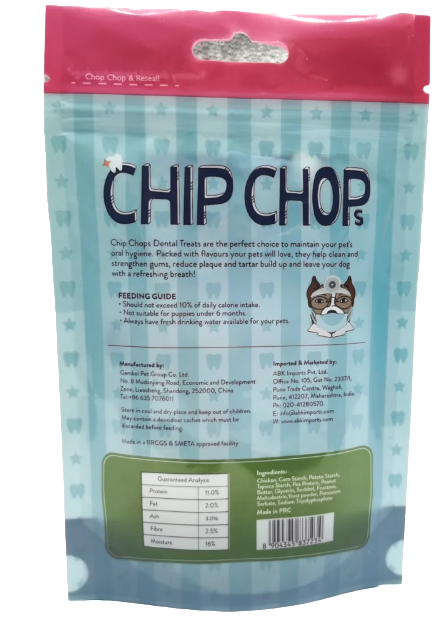Chip Chops : Dental Roll – Peanut Butter Wrapped with Chicken Dog Treats
