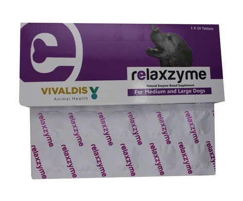 Vivaldis: Relaxzyme Natural Enzyme Based Supplement Tablet For Medium & Large Dogs