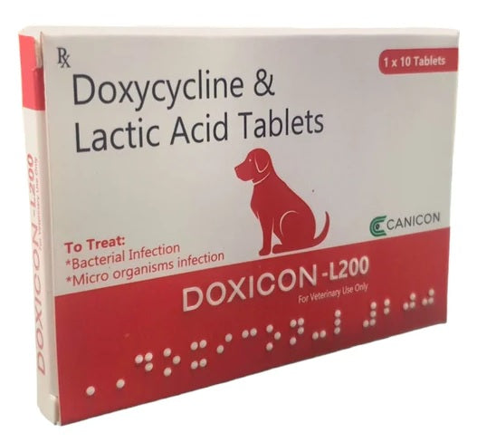 Canicon: Doxicon-L200 - Doxycycline & Lactic Acid Tablets