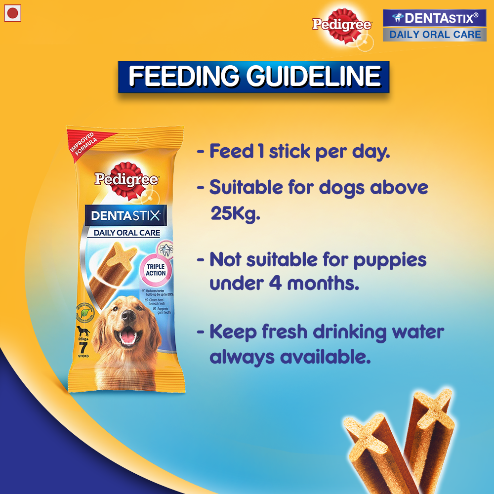 Pedigree DentaStix Daily Oral Care - Large Dogs 25kg+ (7 Sticks)