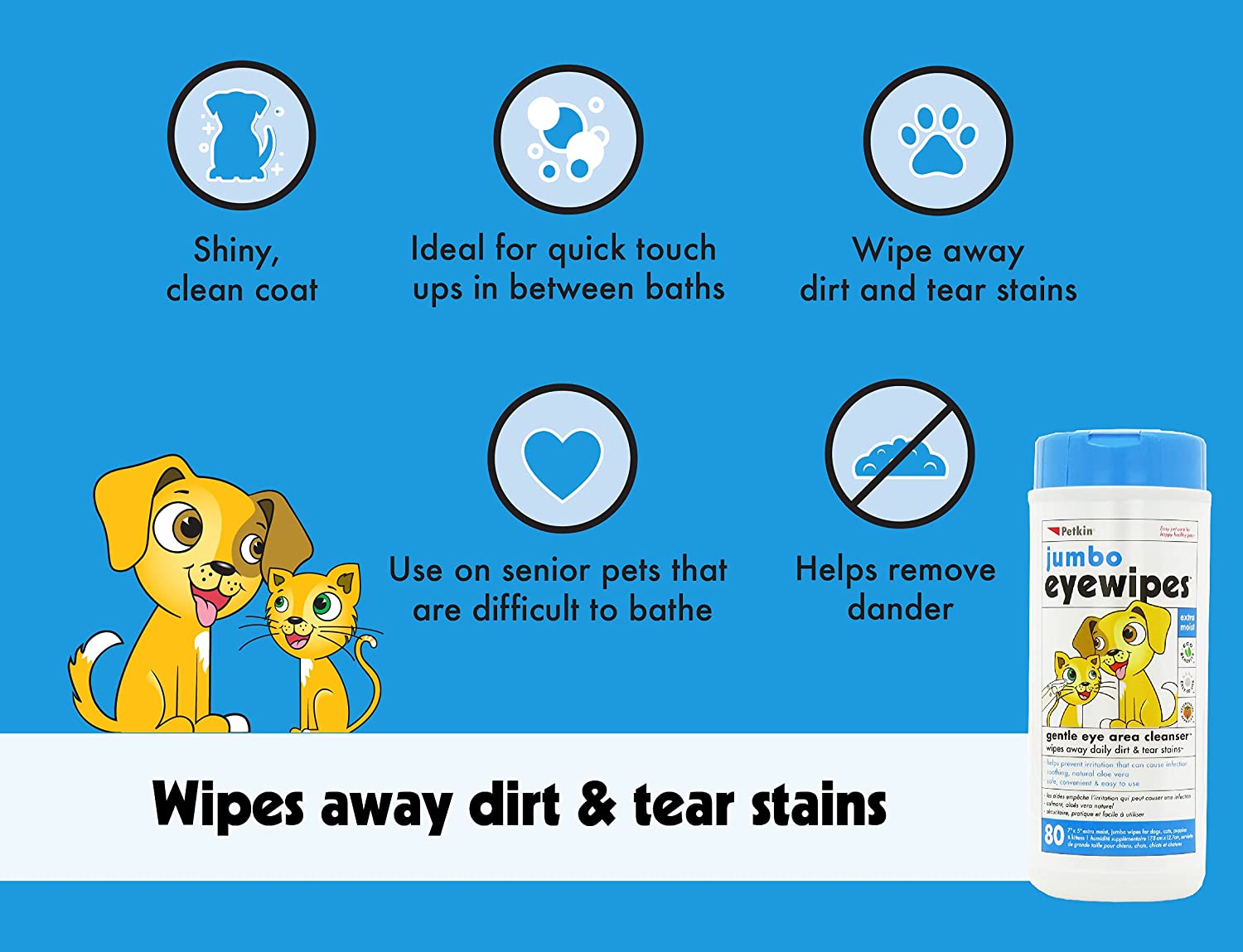 Petkin - Jumbo Eye Wipes