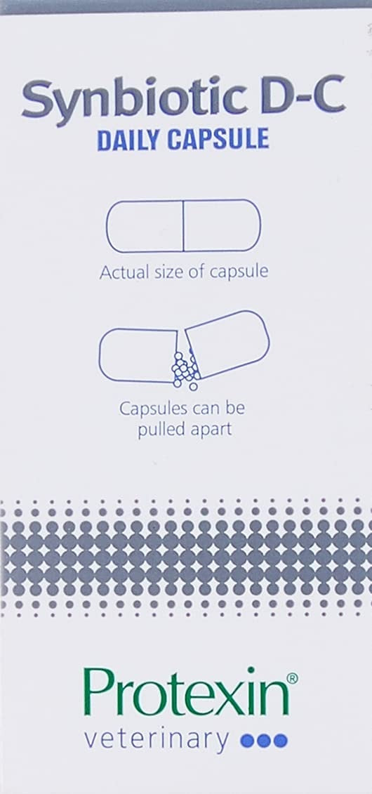 Protexin Synbiotic D-C Probiotic & Prebiotic Capsules for Dogs & Cats