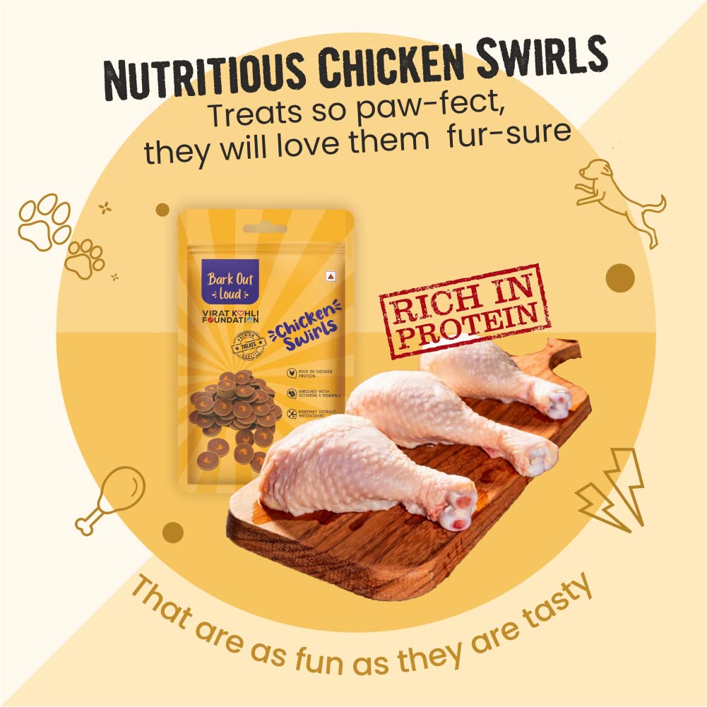 Vivaldis Bark Out Loud Chicken Swirls Treats For Dogs