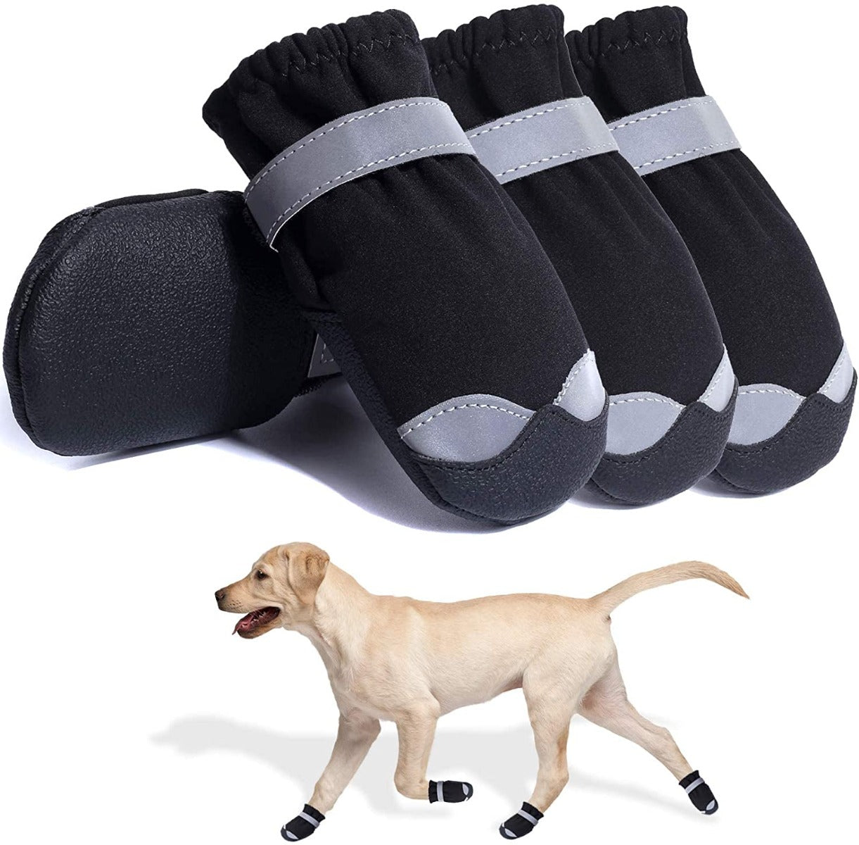 Pawz Waterproof Dog Boots - Large - Black
