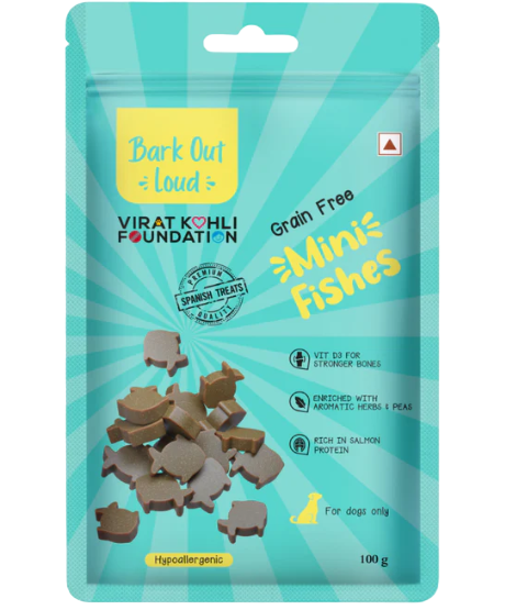 Vivaldis Bark Out Loud Grain Free Mini Fishes Dog Treat