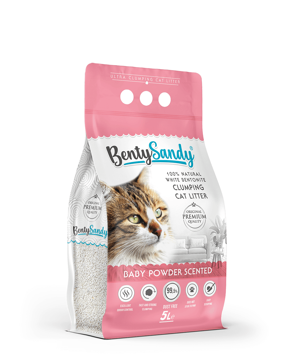 Benty Sandy Clumping Cat Litter – Baby Powder Scent